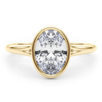Sunny — Oval Cut Lab Grown Diamond Bezel Solitaire Engagement Ring thumbnail 4