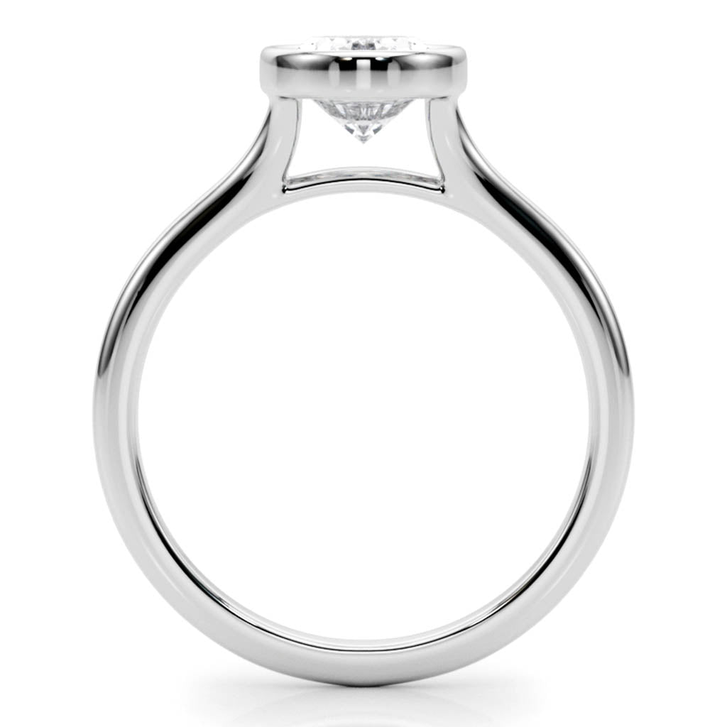 Sunny - Oval Diamond Bezel Solitaire Engagement Ring