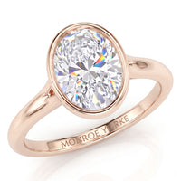 Sunny - Oval Diamond Bezel Solitaire Engagement Ring