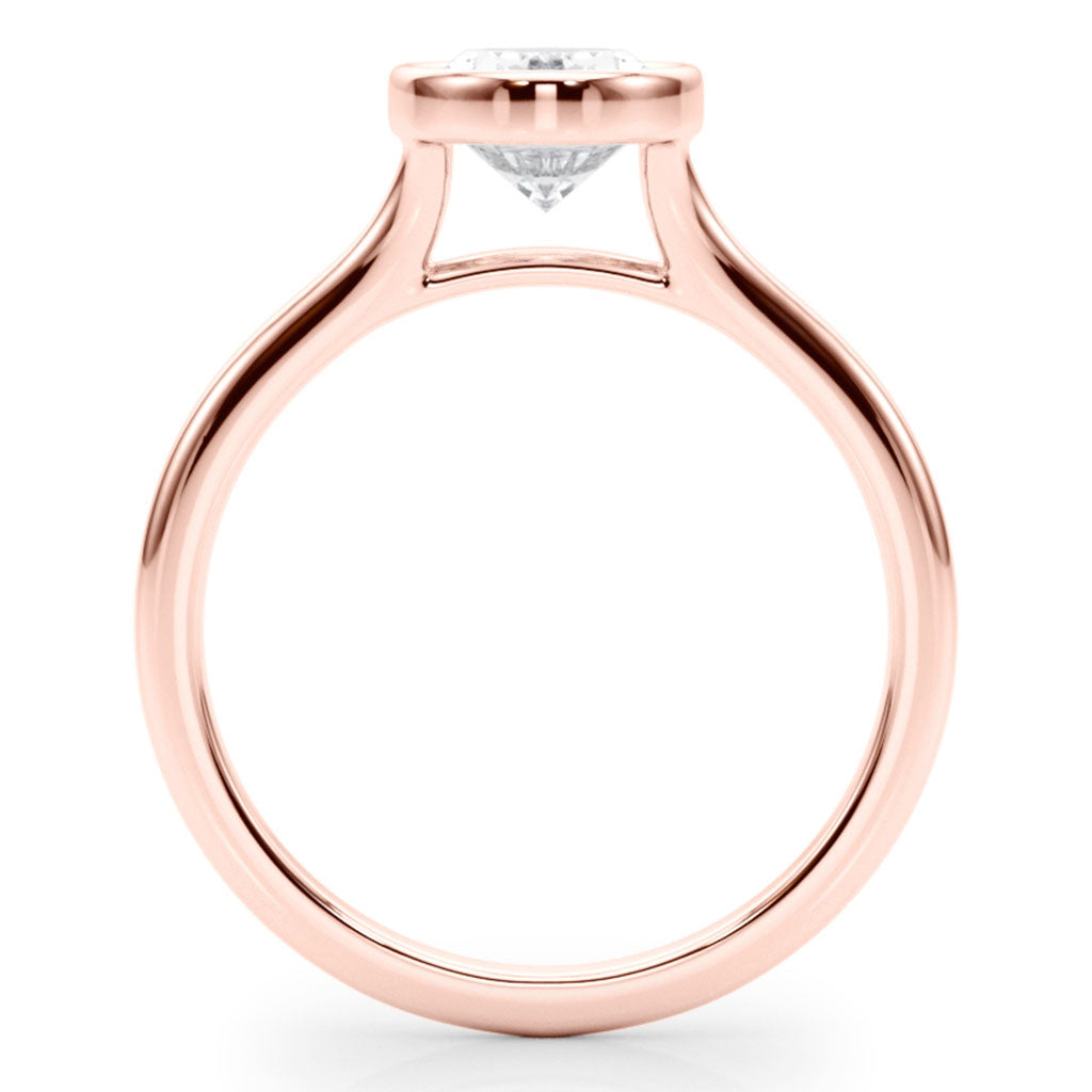 Sunny - Oval Diamond Bezel Solitaire Engagement Ring