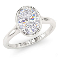 Sunny - Oval Diamond Bezel Solitaire Engagement Ring
