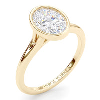 Sunny - Oval Diamond Bezel Solitaire Engagement Ring