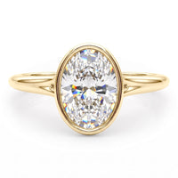 Sunny - Oval Diamond Bezel Solitaire Engagement Ring
