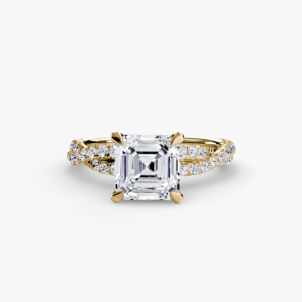 The Twisted Pavé Solitaire — view 50