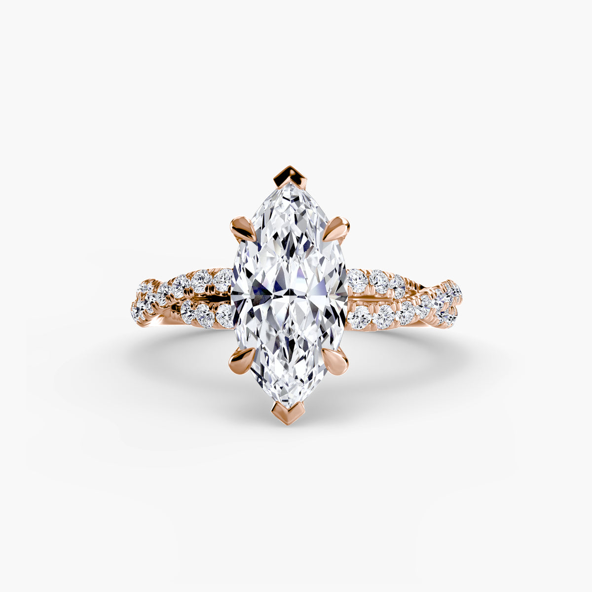 The Twisted Pavé Solitaire — view 61