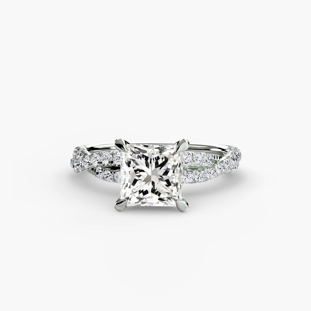 The Twisted Pavé Solitaire — view 33