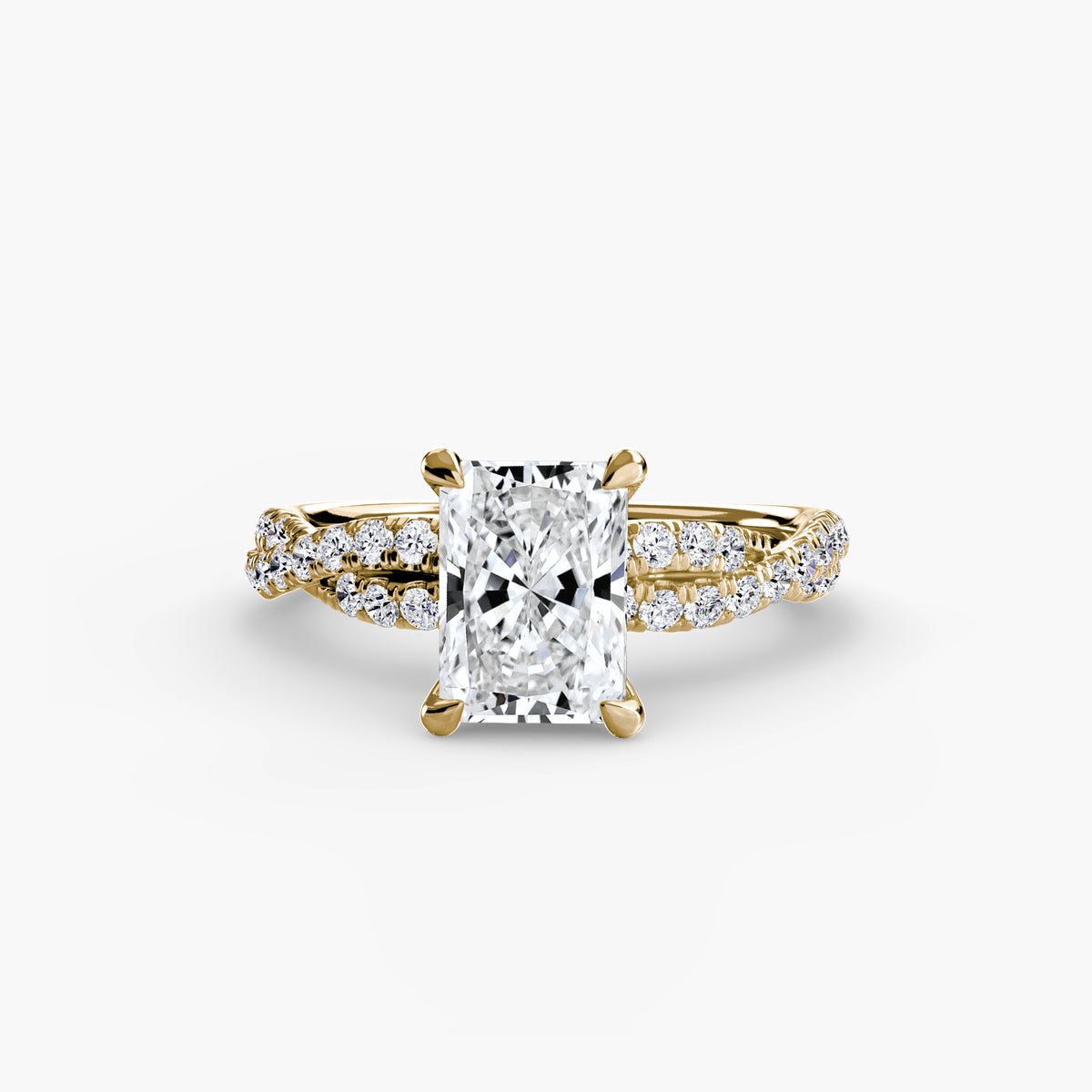 The Twisted Pavé Solitaire — view 19