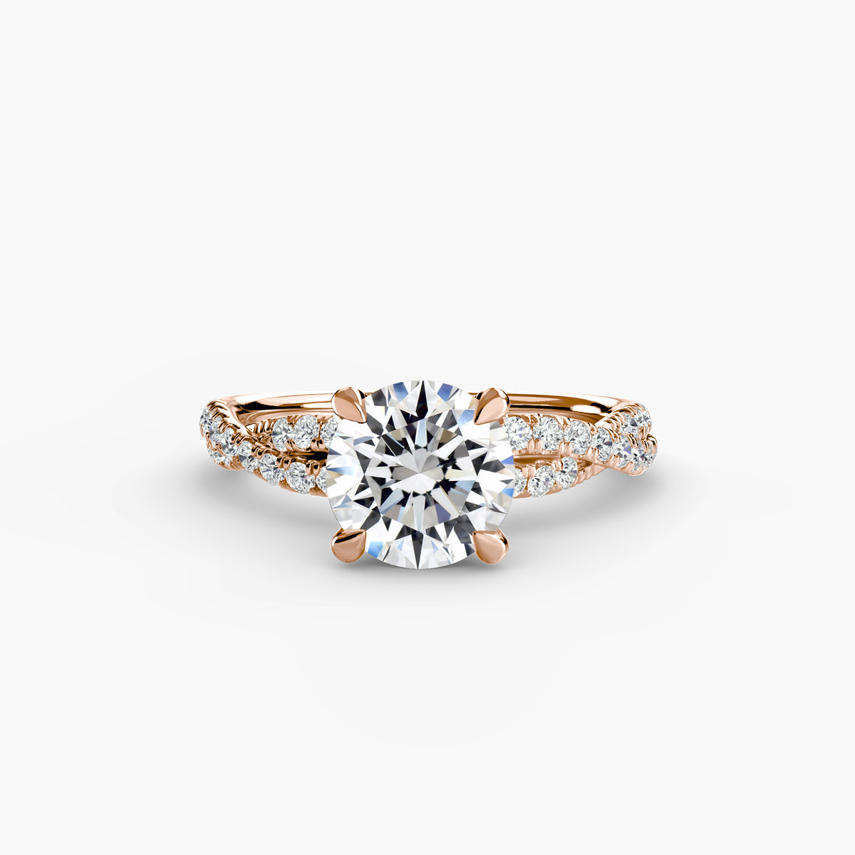 The Twisted Pavé Solitaire — view 22