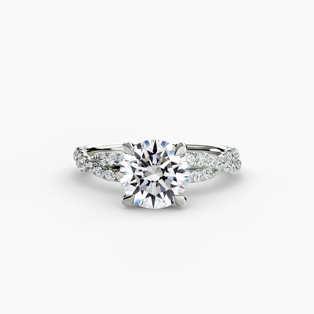 The Twisted Pavé Solitaire — view 92