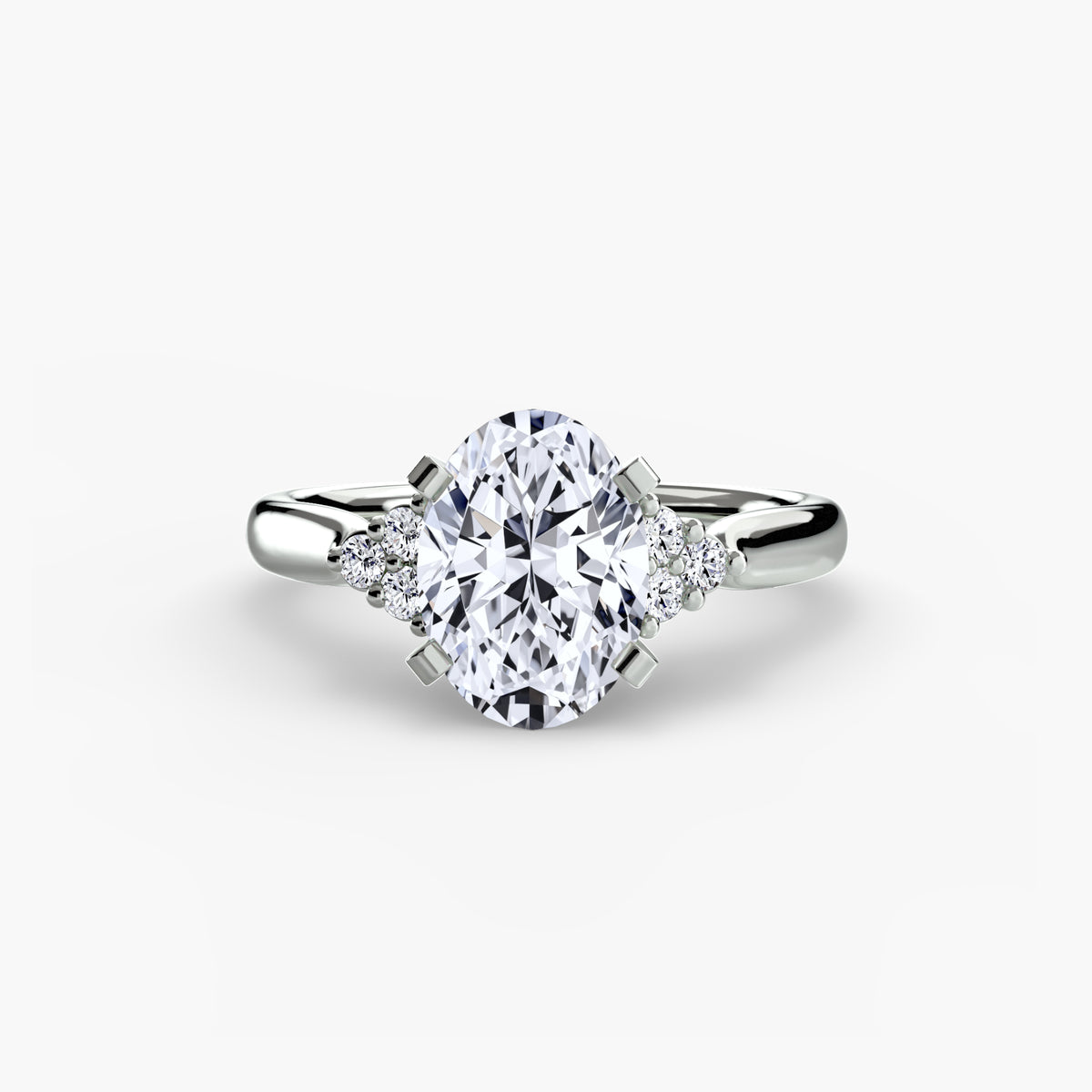 Solitaire with Cluster Shoulders 2 — view 5