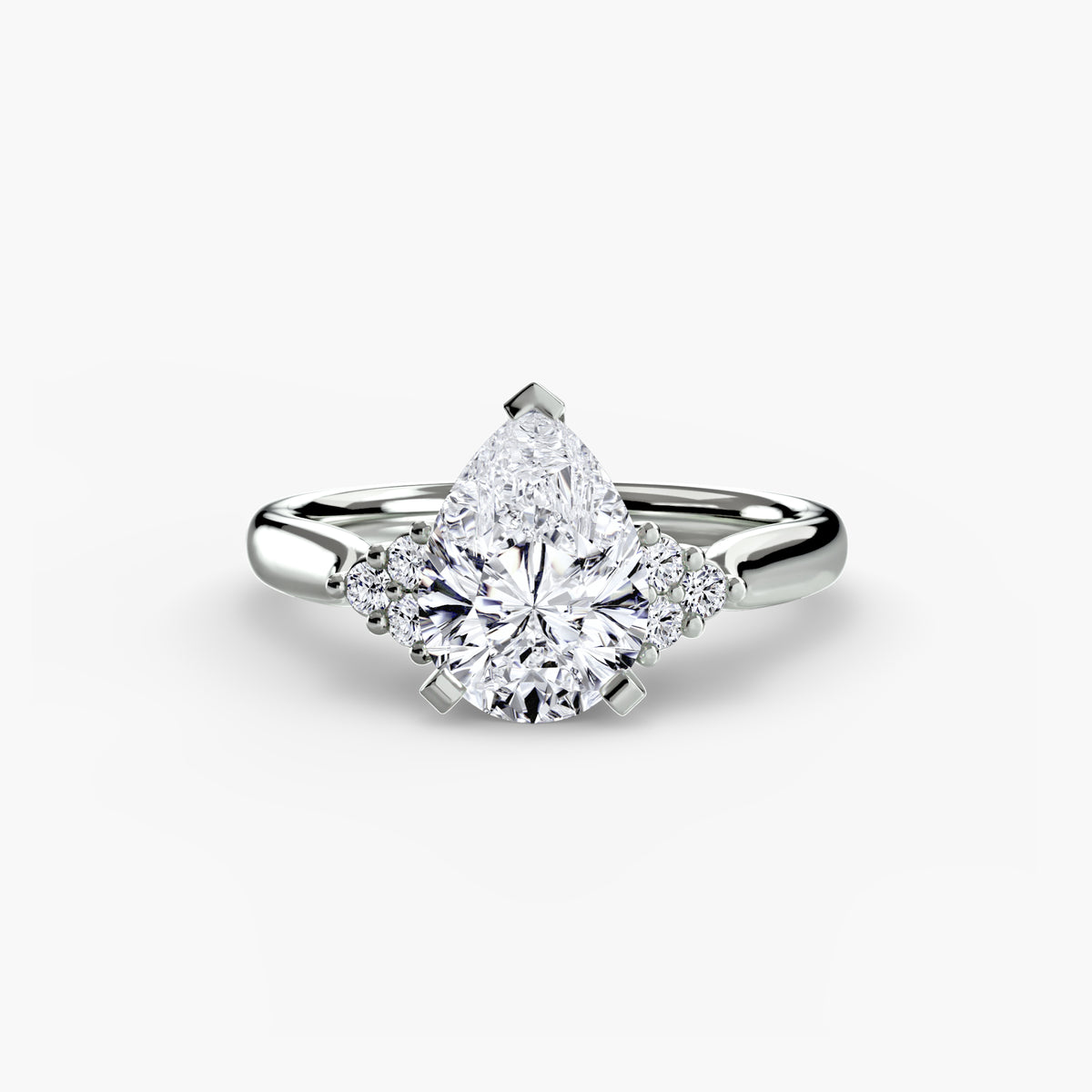 Solitaire with Cluster Shoulders 2 — view 6