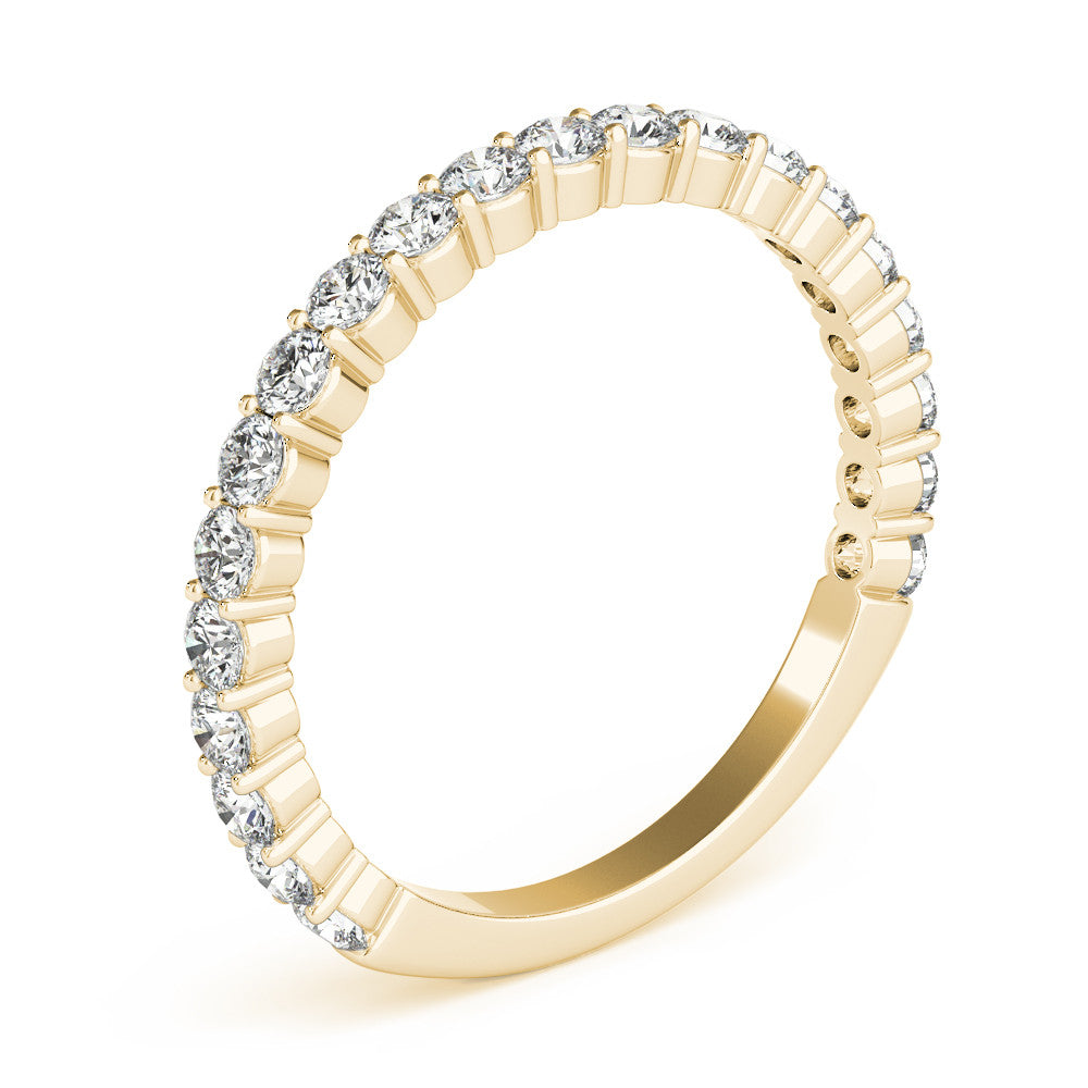 Skylar diamond wedding and anniversary ring with diamonds 3/4 of the the way around the band