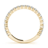 Skylar diamond ring with diamonds 3/4 of the way around the band 