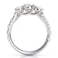 Zuri - Round Diamond Three Stone Engagement Ring