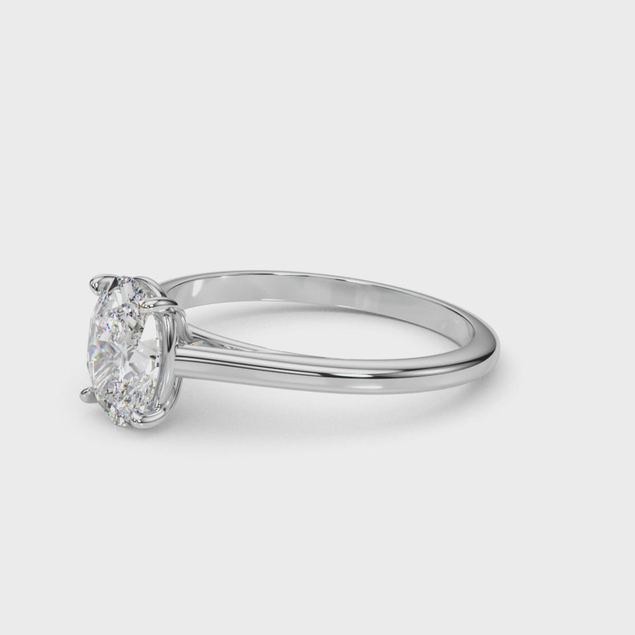 Amber 2.00 Carat Oval Lab Grown Diamond Ring. An Incredible Statement Piece