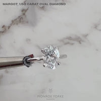 Margot — Oval Lab Grown Diamond Solitaire Engagement Ring thumbnail 8