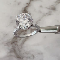 Clover - Make a Statement.  4.0 Carat Round Diamond. Lab Grown thumbnail 6