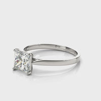 Kenzy — Princess Cut Lab Grown Diamond Solitaire Engagement Ring thumbnail 3