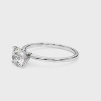 Maria solitaire diamond engagement ring in white gold or platinum