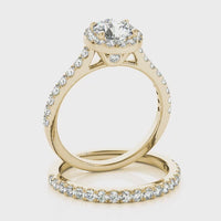 Lana - Halo Diamond Engagement Ring in Yellow Gold thumbnail 4