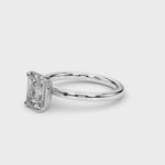 Skye - emerald cut diamond solitaire ring, video showing the details of the ring. 