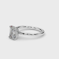 Skye — Emerald Cut Lab Grown Diamond Solitaire Engagement Ring thumbnail 3