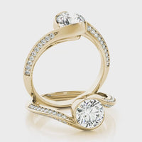 Connie — Round Lab Grown Diamond Engagement Ring with Pavé Band thumbnail 3