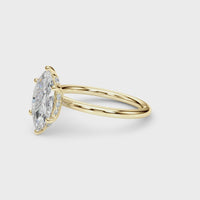 The Maeve — Marquise Lab Grown Diamond Hidden Halo Engagement Ring thumbnail 3