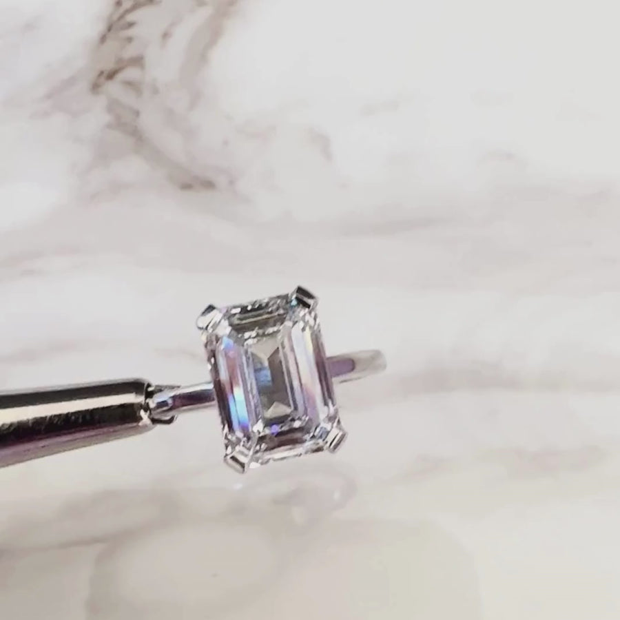Lenore - Unparalleled luxury 4.0 Carat Emerald Cut Diamond Ring