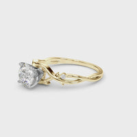 Giada — Round Lab Grown Diamond Engagement Ring with Twisted Band thumbnail 3