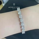 25 Carat, 6.5mm wide Moissanite tennis bracelet on hand video