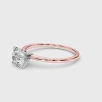 Maria solitaire diamond engagement ring in rose gold