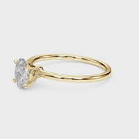 Margot Oval Diamond Engagement Ring in Yellow Gold – Classic Solitaire Elegance thumbnail 3