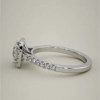 Summer - Cushion Cut Halo Diamond Engagement Ring
