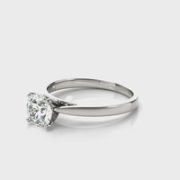 Elora Platinum - 4 Claw Solitaire Diamond Ring thumbnail 5