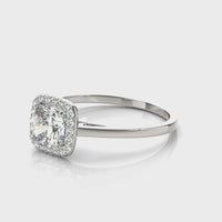 Erin — Cushion Lab Grown Diamond Halo Engagement Ring thumbnail 7