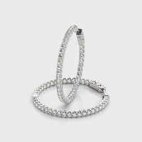 Colette - Inside Out Diamond Hoop Earrings 0.50ct thumbnail 4