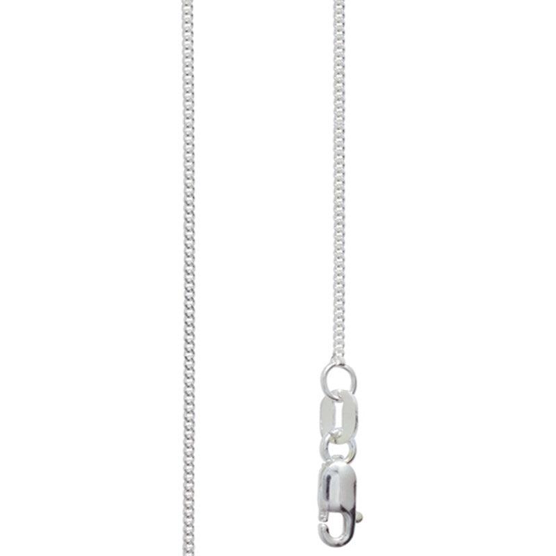 Fine Sterling Silver Curb Link Necklace - 45 cm - Monroe Yorke Diamonds