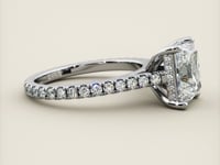 Seville - Radiant Cut Diamond Engagement Ring with Hidden Halo