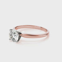 Promise - Classic Solitaire Ring, Rose Gold thumbnail 3