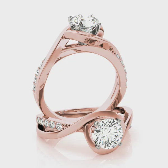 Piper Rose Gold Wrap Diamond Engagement Ring - Video