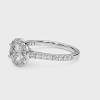 Lana - Halo Diamond Engagement Ring in White Gold thumbnail 4