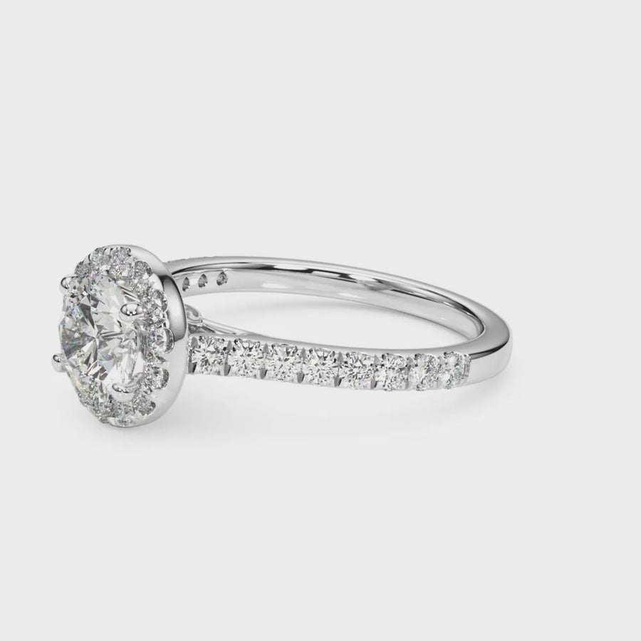 Lana - Elegant Halo Engagement Ring