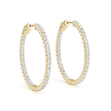 Colette - Inside Out Diamond Hoop Earrings 0.50ct - Monroe Yorke Diamonds
