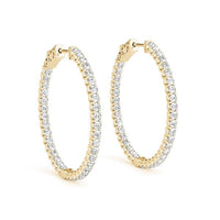 Colette - Inside Out Diamond Hoop Earrings 0.50ct thumbnail 10