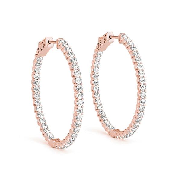 Colette - Inside Out Diamond Hoop Earrings 0.50ct - Monroe Yorke Diamonds — view 7