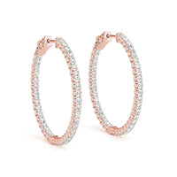Colette - Inside Out Diamond Hoop Earrings 0.50ct thumbnail 7