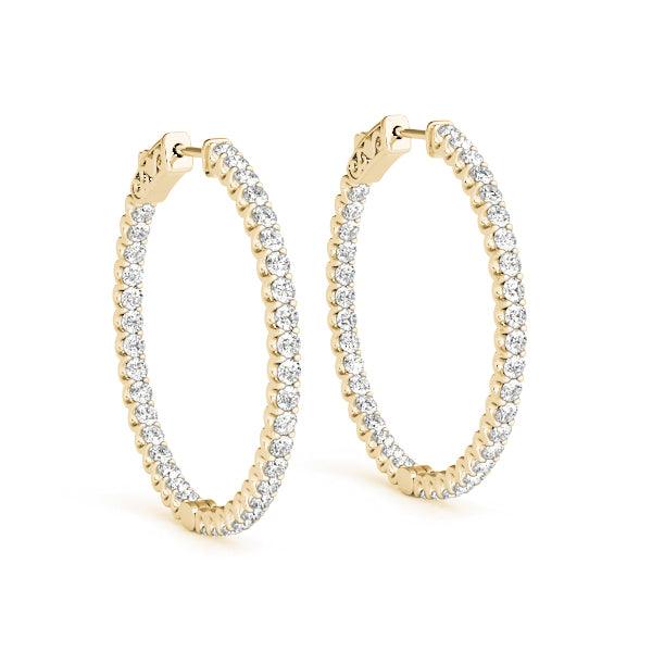 Colette - Inside Out Diamond Hoop Earrings 0.50ct - Monroe Yorke Diamonds