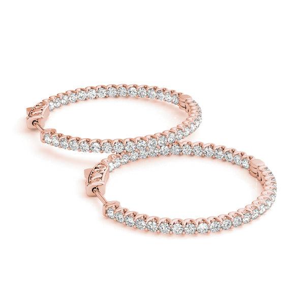 Colette - Inside Out Diamond Hoop Earrings 0.50ct - Monroe Yorke Diamonds — view 8