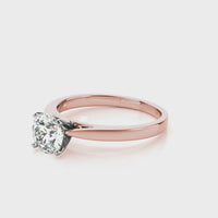 Elora - 4 Claw Solitaire Diamond Ring Rose Gold thumbnail 3